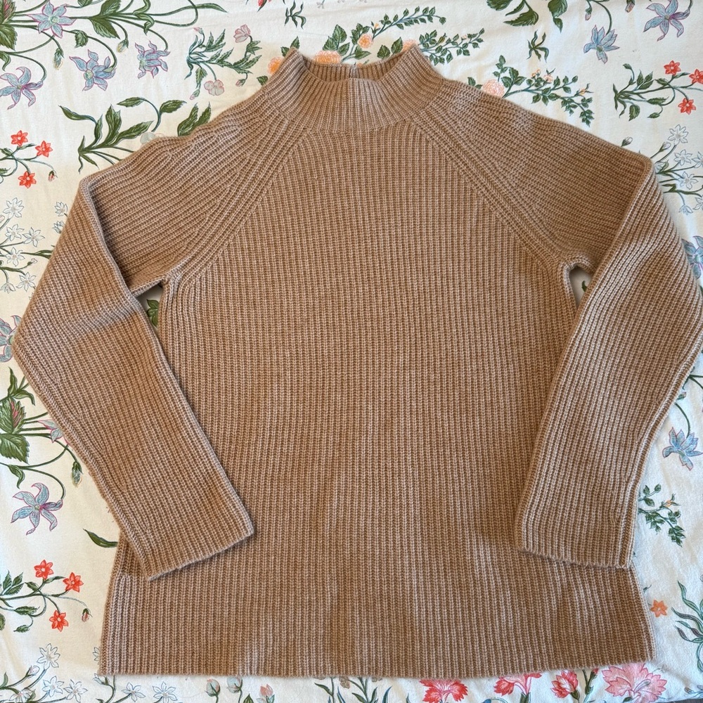 Vince Camel Ribbed Knit Sweater